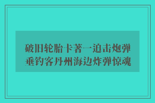 破旧轮胎卡著一迫击炮弹　垂钓客丹州海边炸弹惊魂